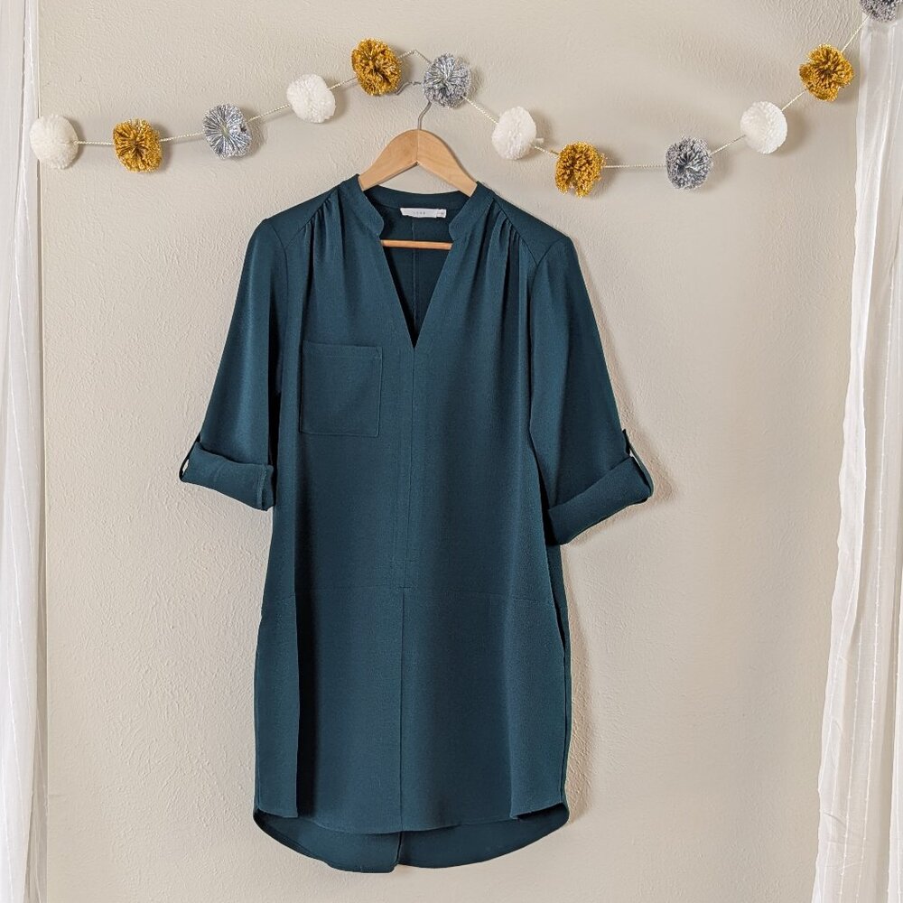 Lush Green Drop-Waist Tunic Dress - Size M